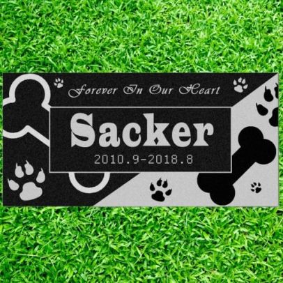 Personalized Memorial Stone Plaque for Dogs - Durable & Water Proof Pet Headstone- Garden Grave Marker - Dog Bone