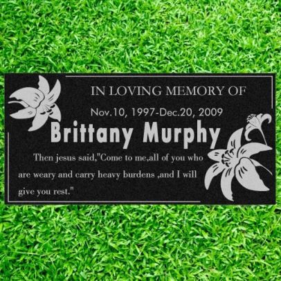 In Loving Memory of Custom Name Memorial Personalized Grave Stone Marker | Granite Plaque - Lily