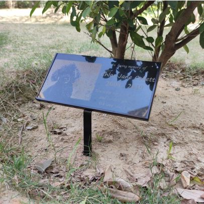 Grave Marker Stand, Memorial Stones Holder, Garden Stone Stand, Stand for Memorial Plaque